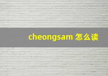 cheongsam 怎么读